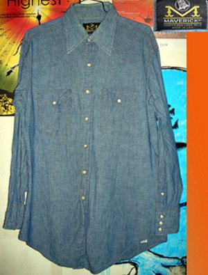 画像1: BLUE BELL MAVERICK シャンブレー シャツ ウエスタンシャツ