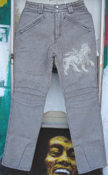 画像1: Jah Lion Denim Riders Pants ライダースパンツ (1)