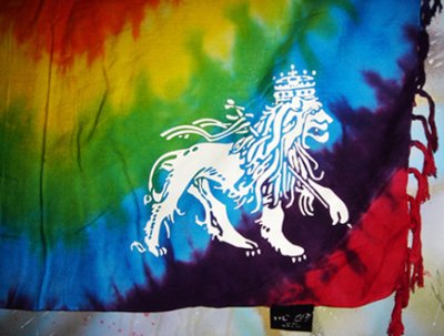 画像1: Jah Lion Tie-dye Pareo