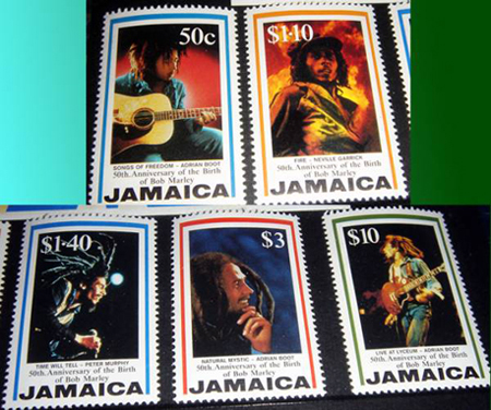 ボブ・マーリー 生誕50周年記念切手 Jamaica 50th Anniversary of the 